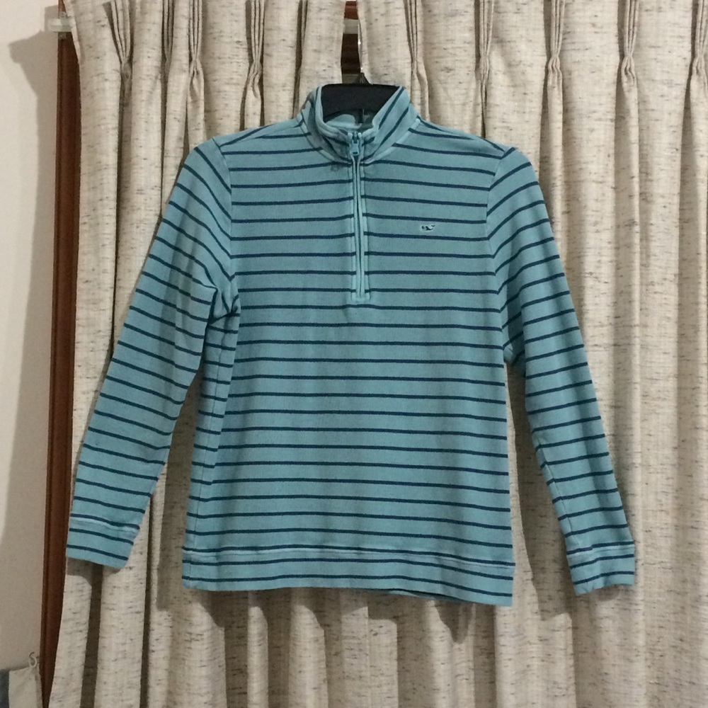 Vineyard Vines Striped Garment-Dyed Saltwater 1/2-Zip Pullover